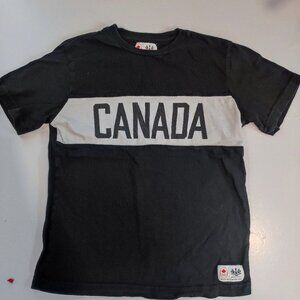 Canada Olympic Official Outfitters short sleeve T-shirt black boys 7/8